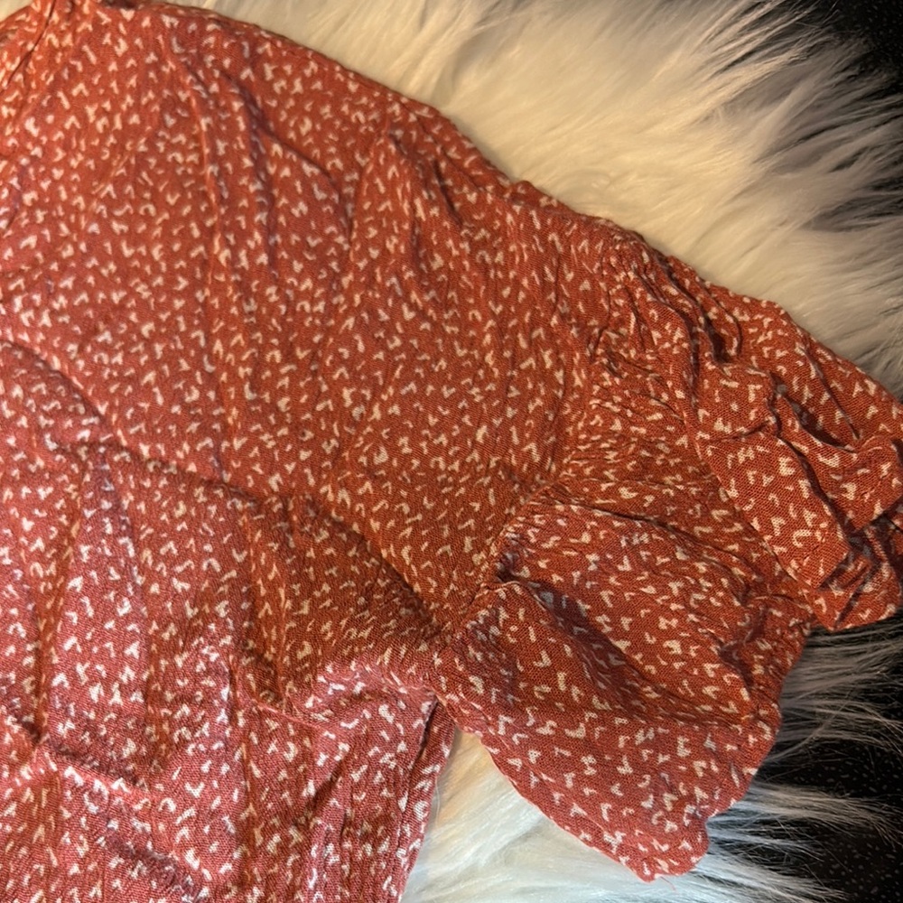 Paper Crane Brown Ruffled Blouse - Picture 3 of 8